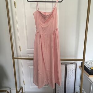Elegant Pink Spaghetti Strap Dress